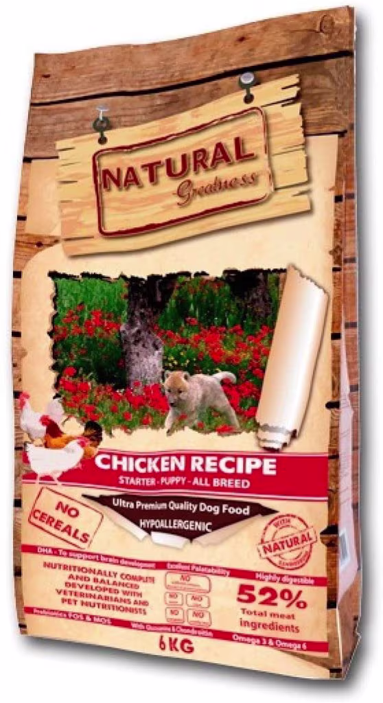 Pienso Natural Greatness puppy de pollo hipoalergénico para cachorros